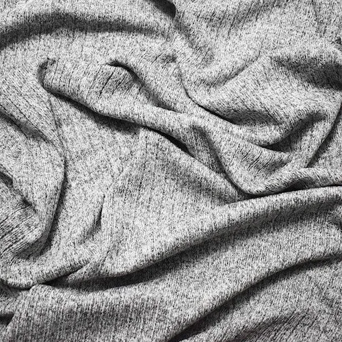 Ash Gray Ribbed knit Fabric