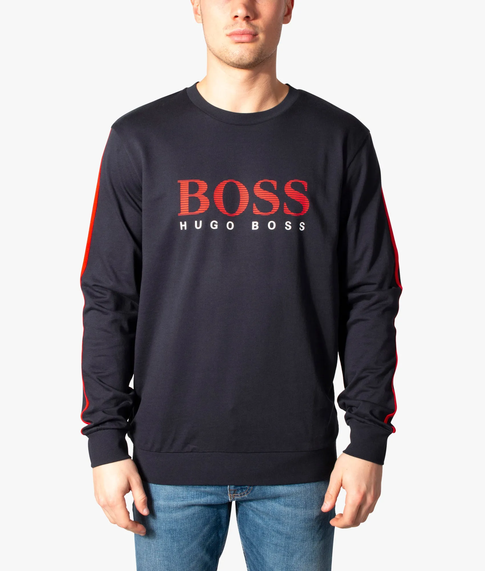 Authentic Striped Lightweight Logo Sweatshirt