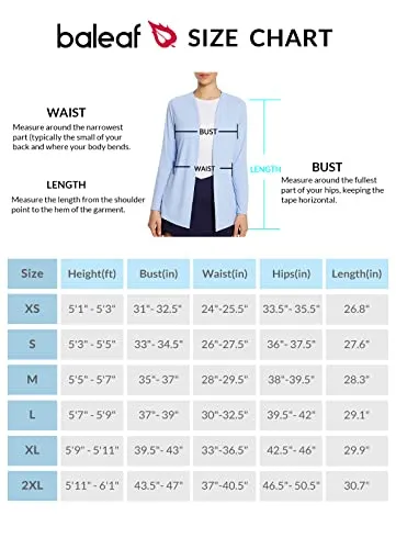 BALEAF Women's Rash Guard Long Sleeve UPF 50  Sun Shirts Lightweight Quick Dry Cardigan UV Protection Rashguard Swimsuit Swimwear Grey S