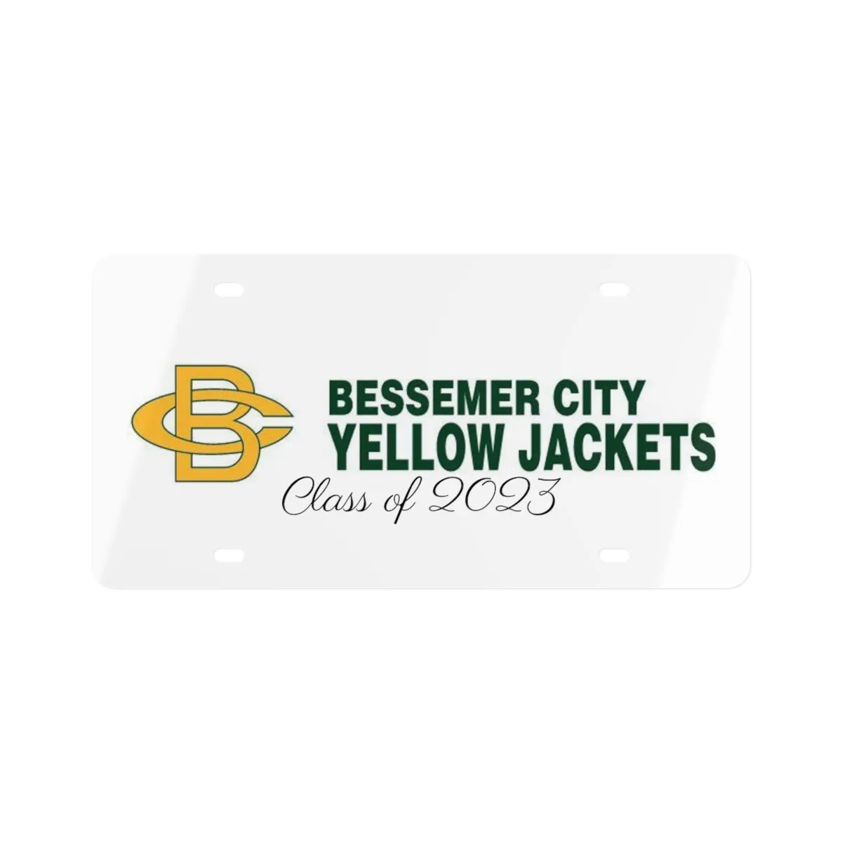 Bessemer City Yellow Jackets Class of 2023 License Plate