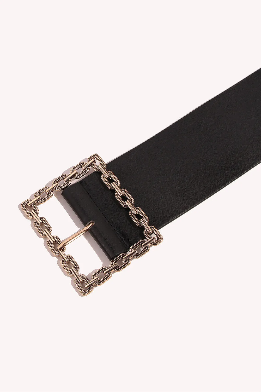 Black Square Buckle Belt