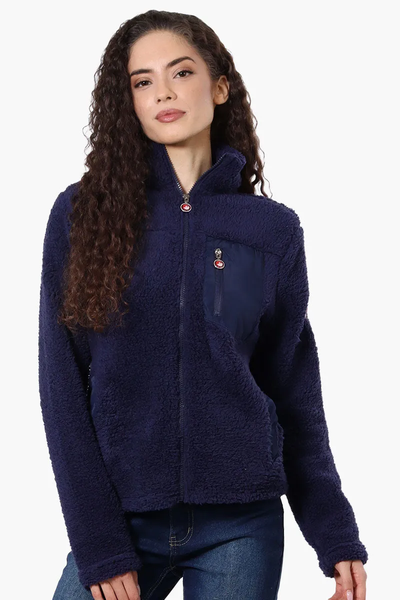 Canada Weather Gear Sherpa Zip Up Lightweight Jacket - Navy