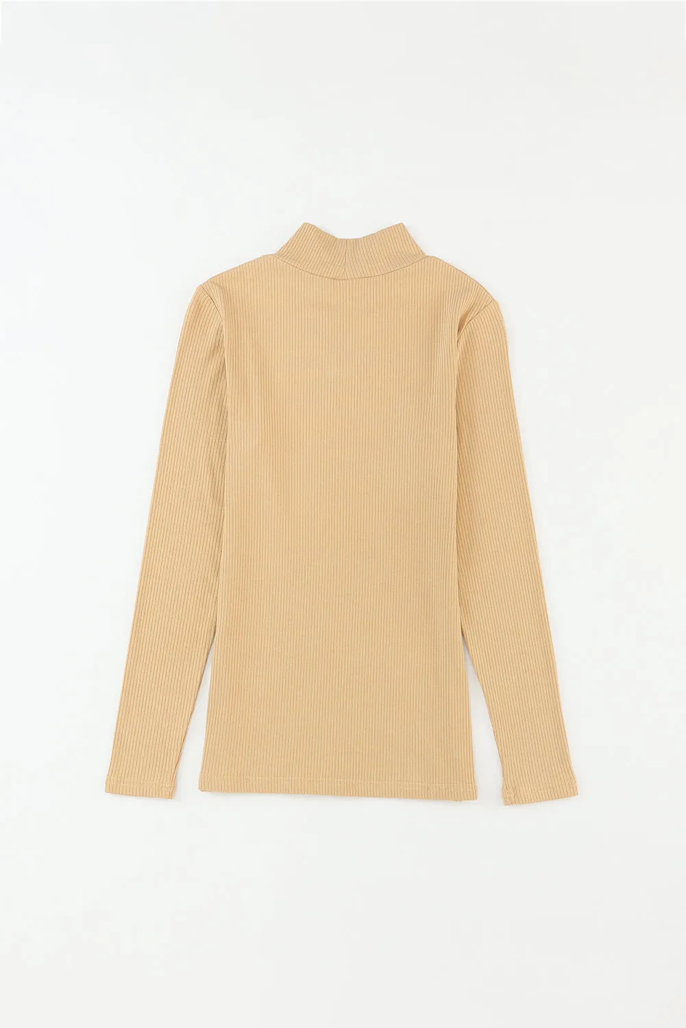 Casual Mock Neck Long Sleeve Shirt