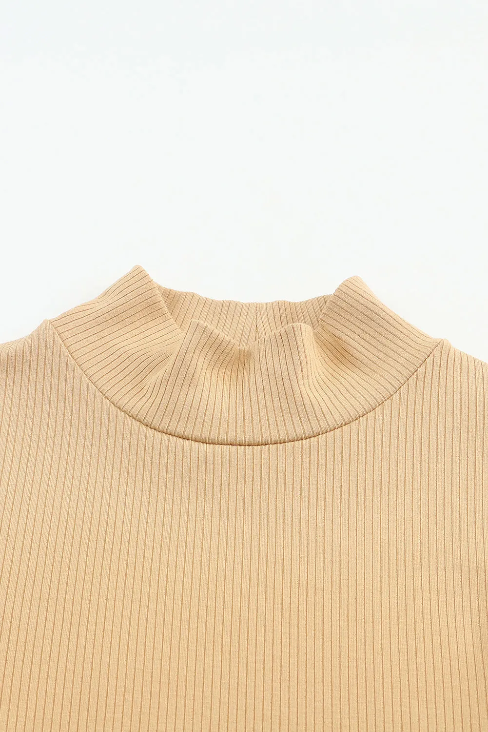 Casual Mock Neck Long Sleeve Shirt