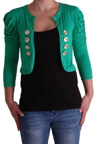 Celeste Military Open Front Cardigan