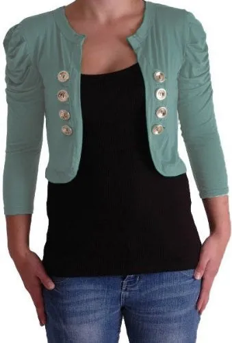 Celeste Military Open Front Cardigan