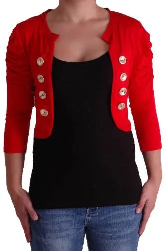 Celeste Military Open Front Cardigan