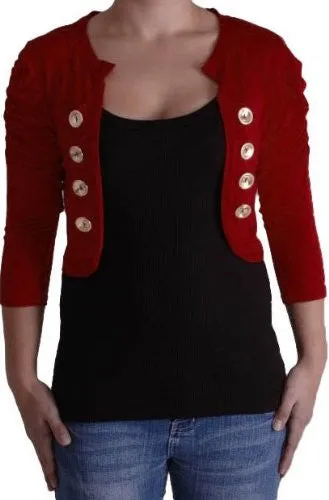 Celeste Military Open Front Cardigan