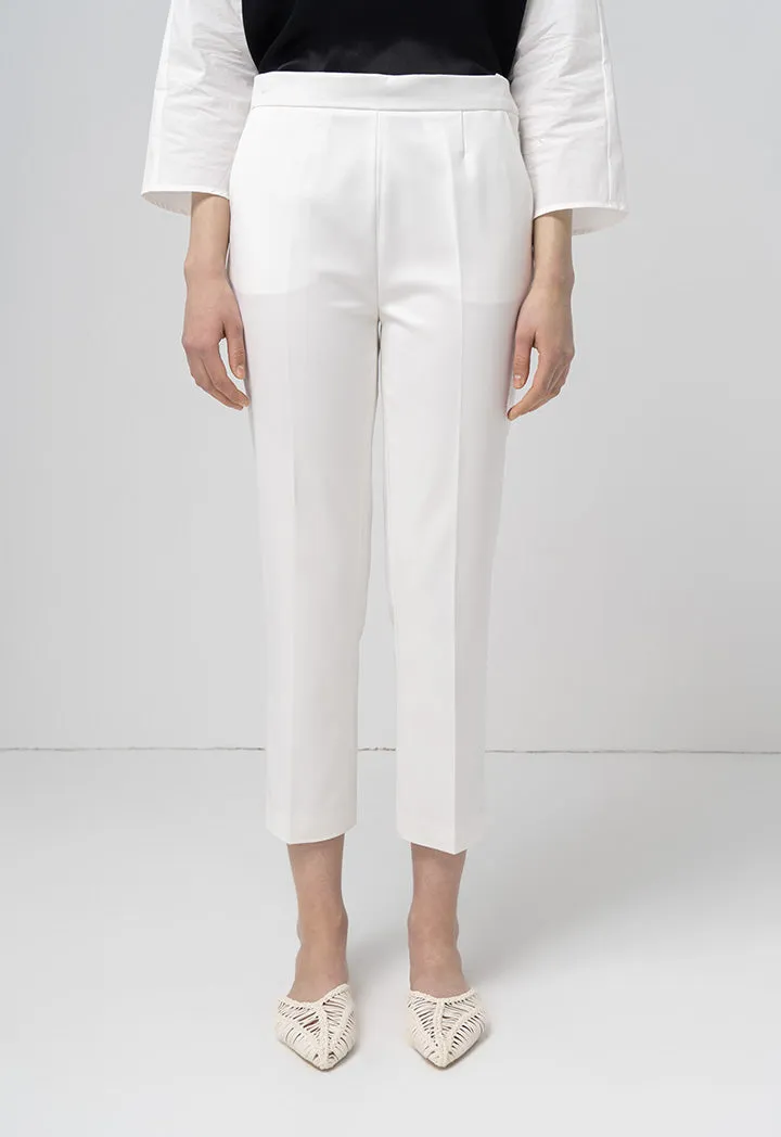 Choice Basic Solid Trousers Offwhite