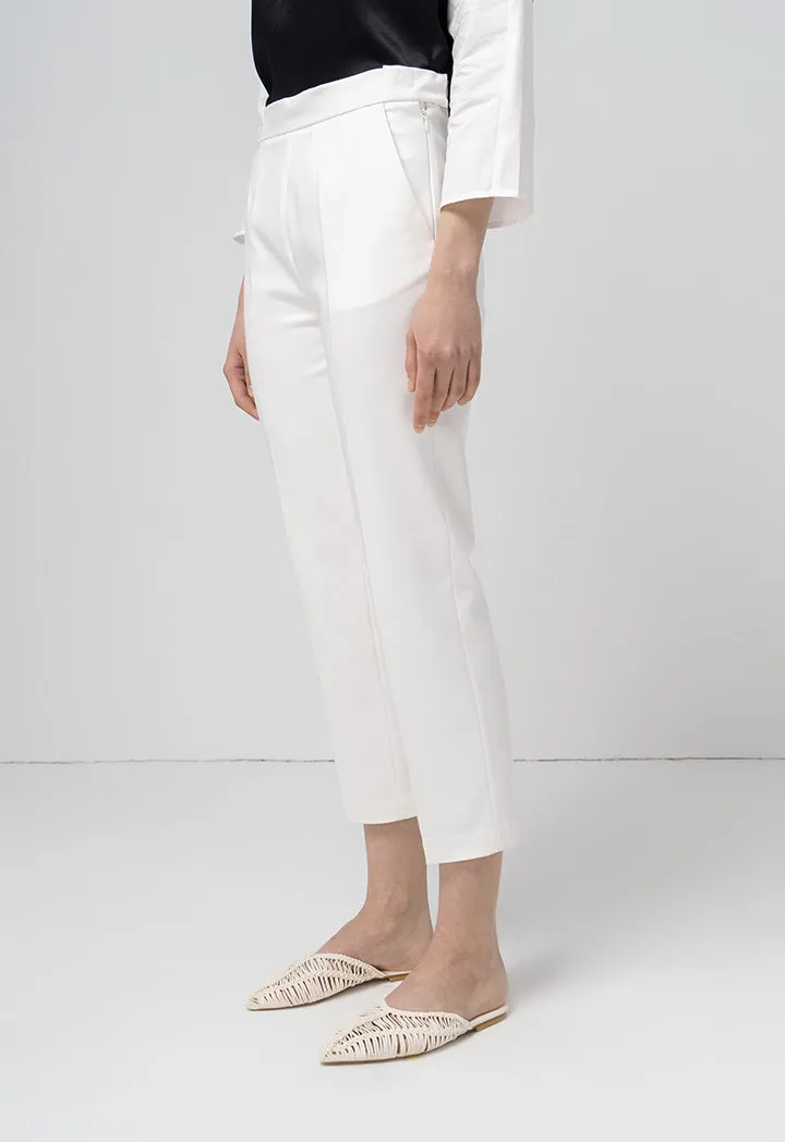 Choice Basic Solid Trousers Offwhite