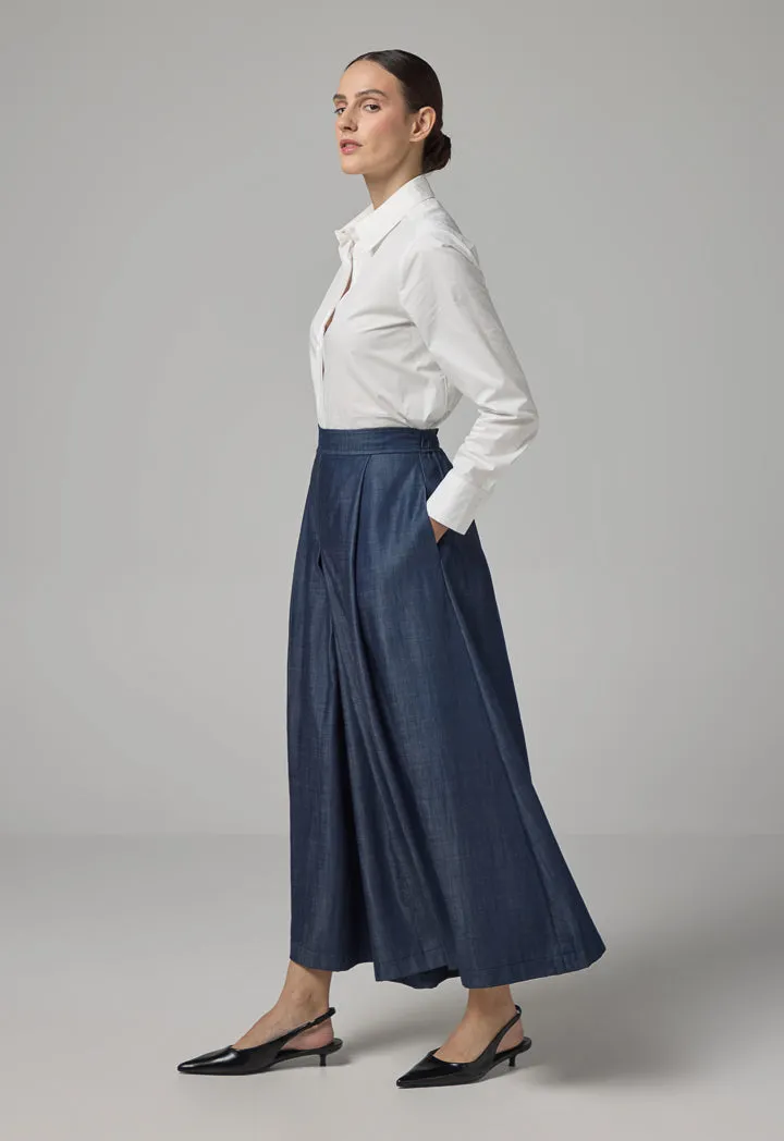 Choice Denim Palazzo Trousers Blue