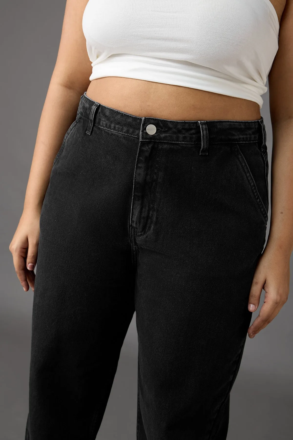 Curve Soft Slouchy Fit Black Jeans