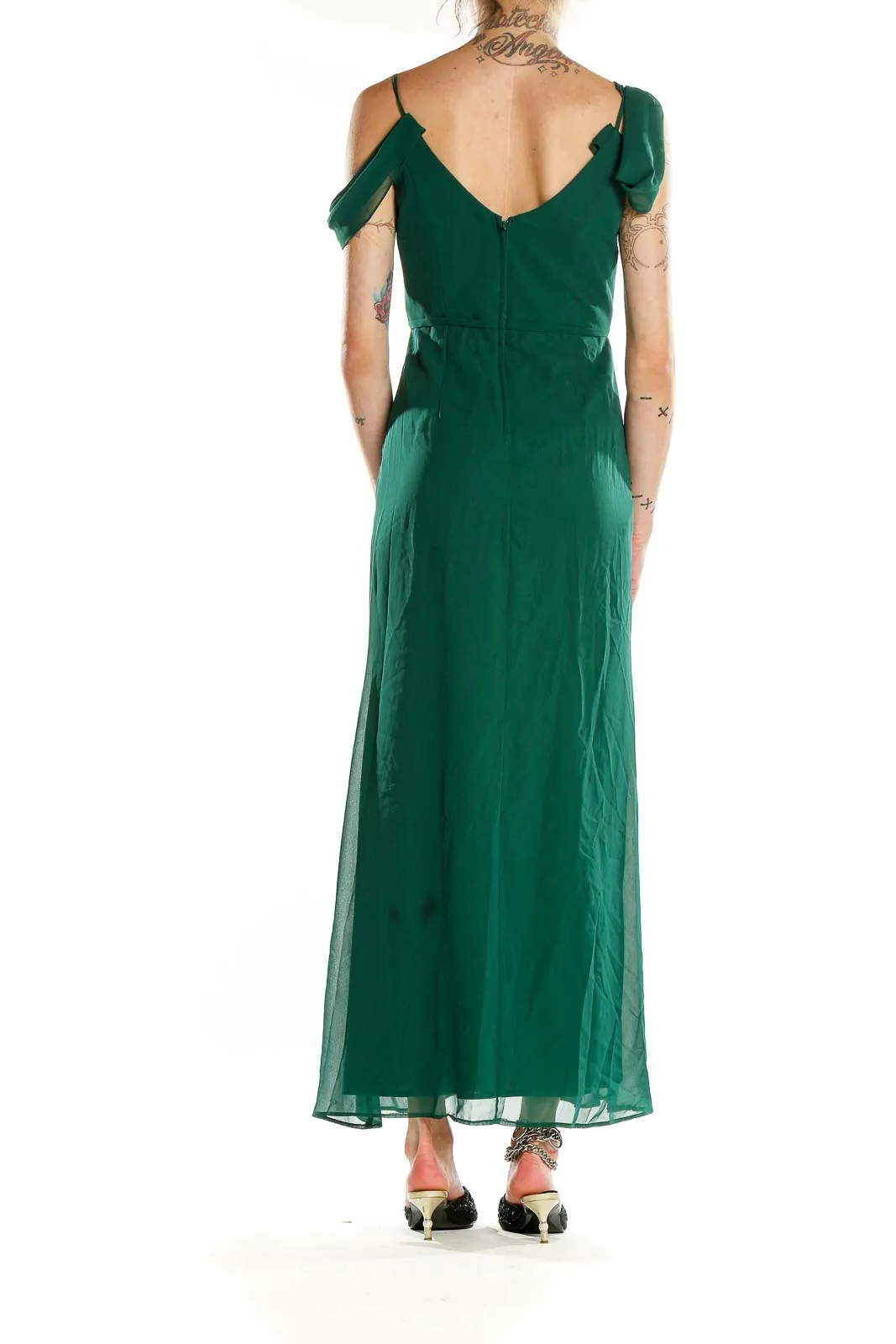 Emerald Green Flowy Maxi Dress