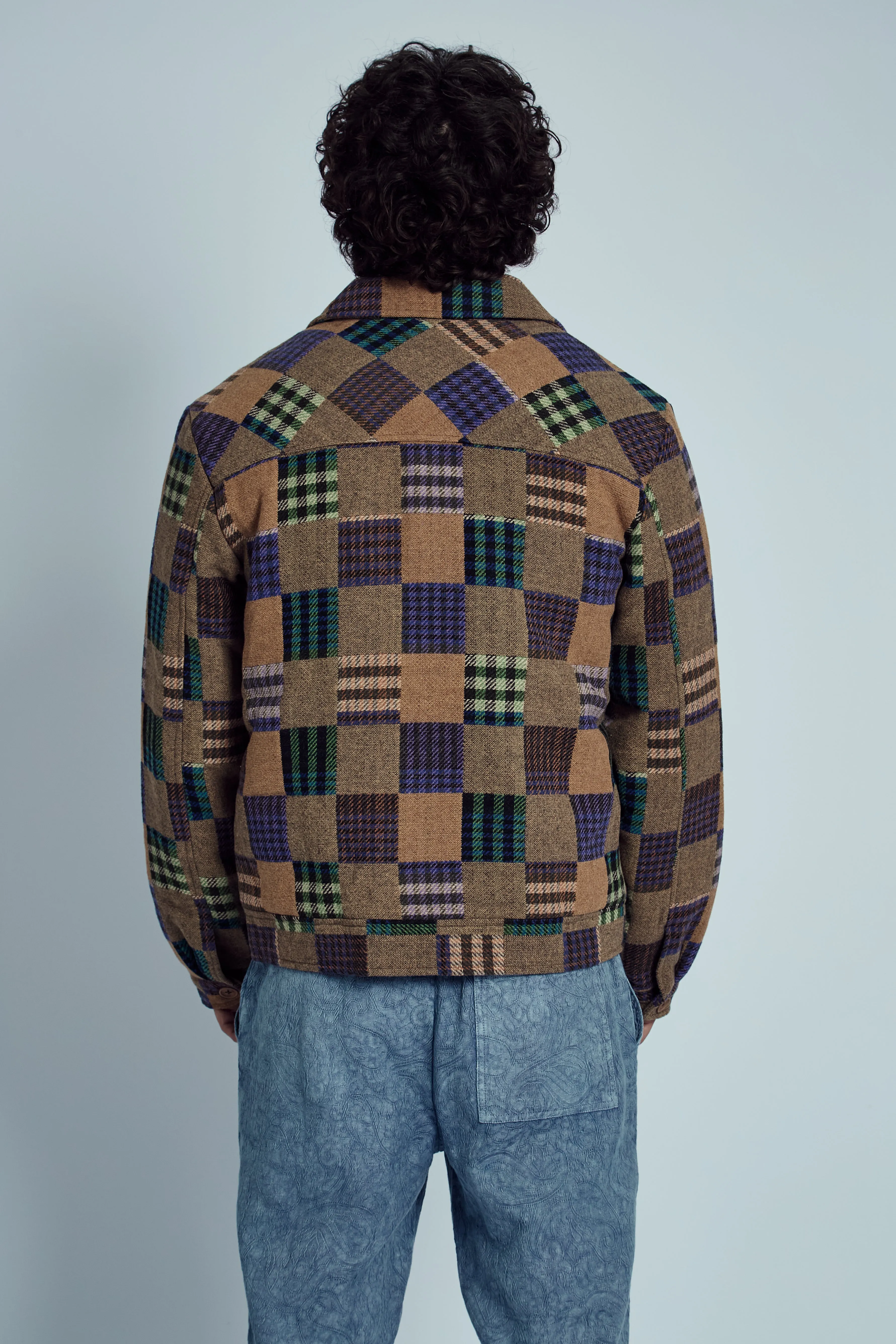 EMRYS PATCHWORK CHECK JACQUARD JACKET