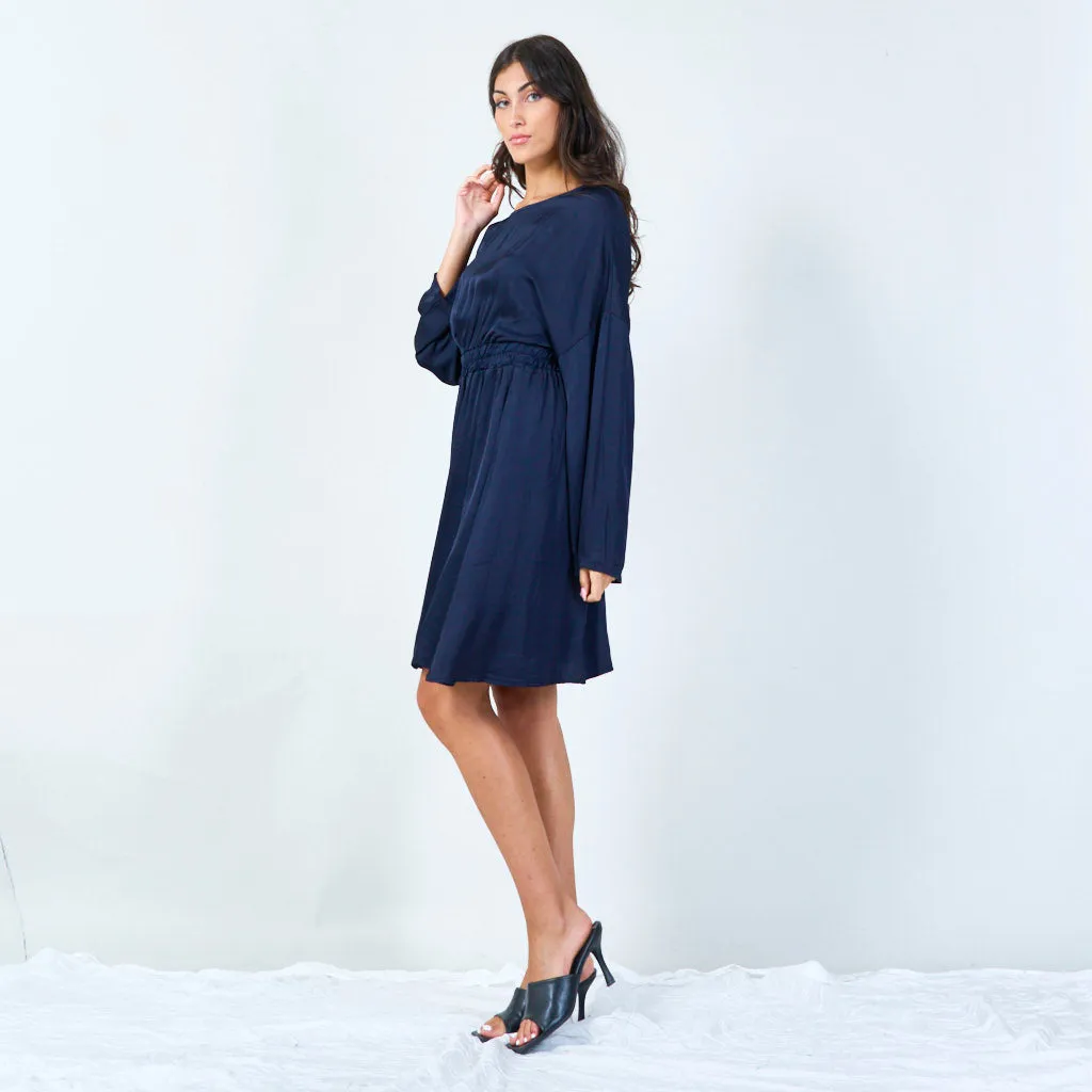 Flowy long-sleeve midi dress wholesale