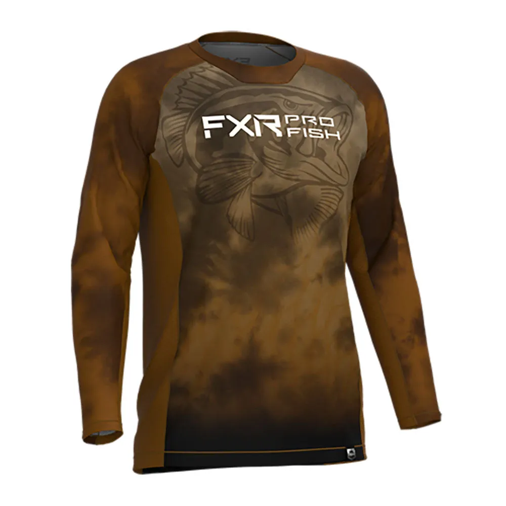 FXR Big Treble Air UPF Longsleeve T-Shirt Copper/Bass Orange