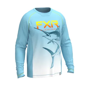 FXR Big Treble UPF Long Sleeve T-Shirt Blue/Marlin