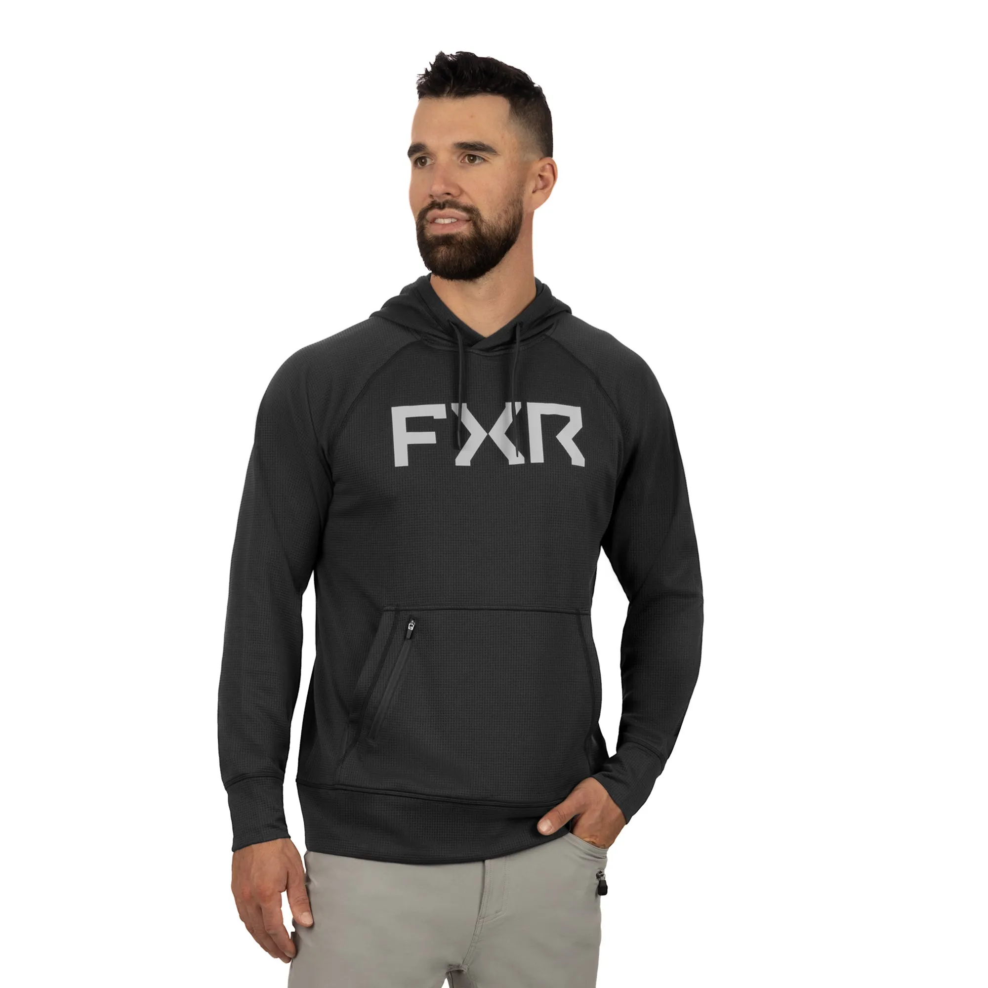 FXR  Pilot UPF Pullover Hoodie Asphalt Polyester DWR SunshieldSweatshirt