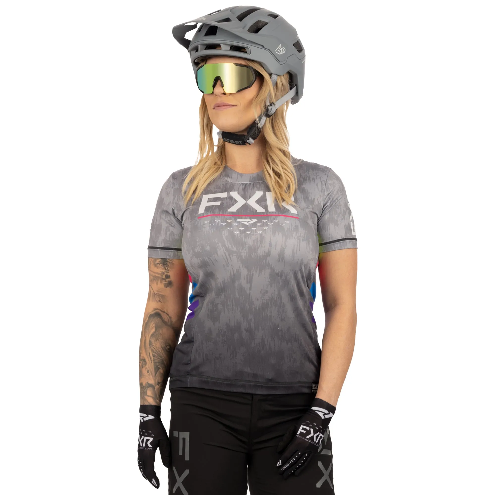 FXR ProFlex UPF Short Sleeve Jersey T-Shirt Grey Fusion