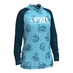 FXR W Coastal UPF PO Hoodie Sweatshirt Blue Ocean/Slate