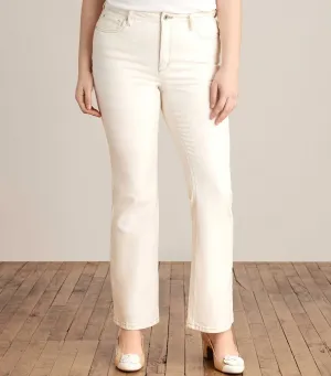 High Rise Boot Cut Jeans Soft White