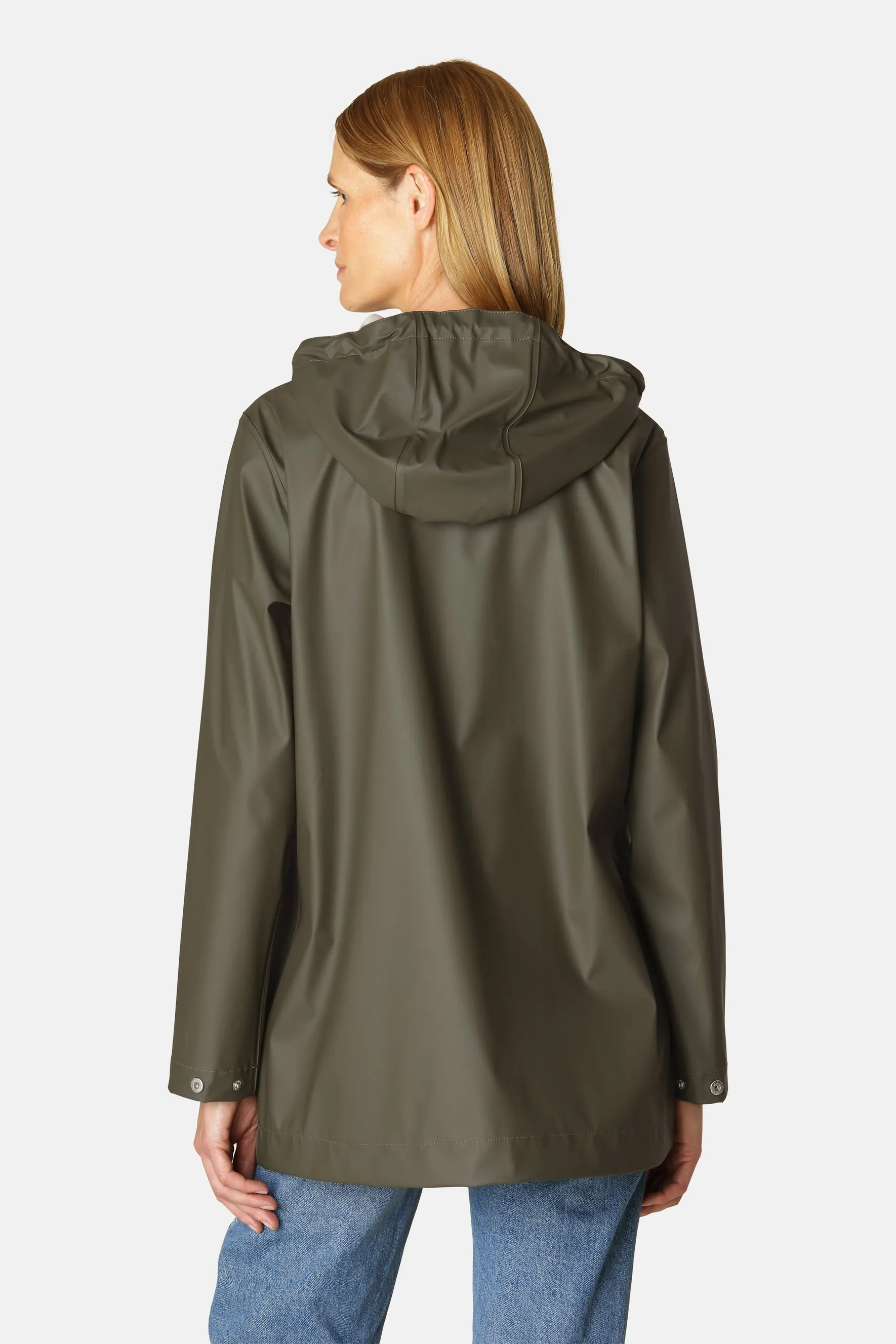 Ilse Jacobsen Hornbæk Rain 228FR Hooded Rubberized Jacket | Army 410