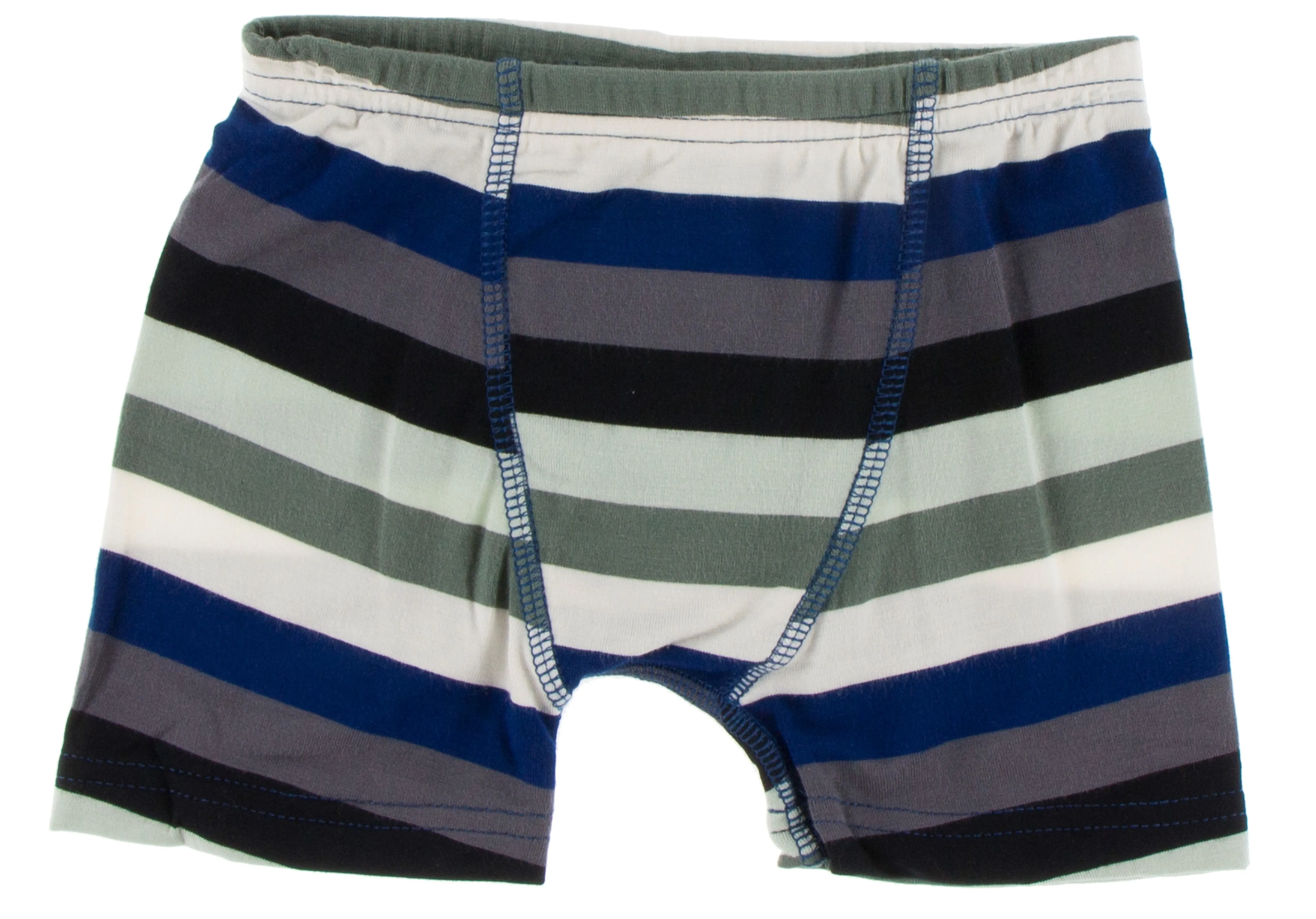 KicKee Pants Flag Blue Big Cats & Zoology Stripe Boys Boxer Brief Set