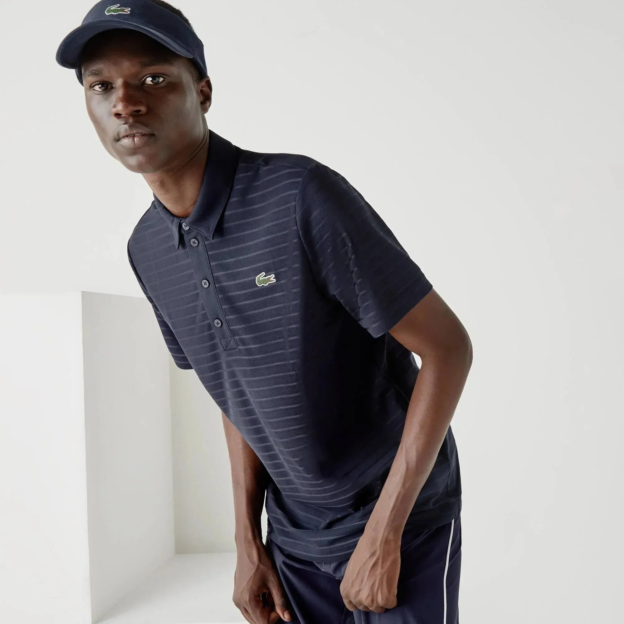 Lacoste SPORT Textured Breathable Golf Polo