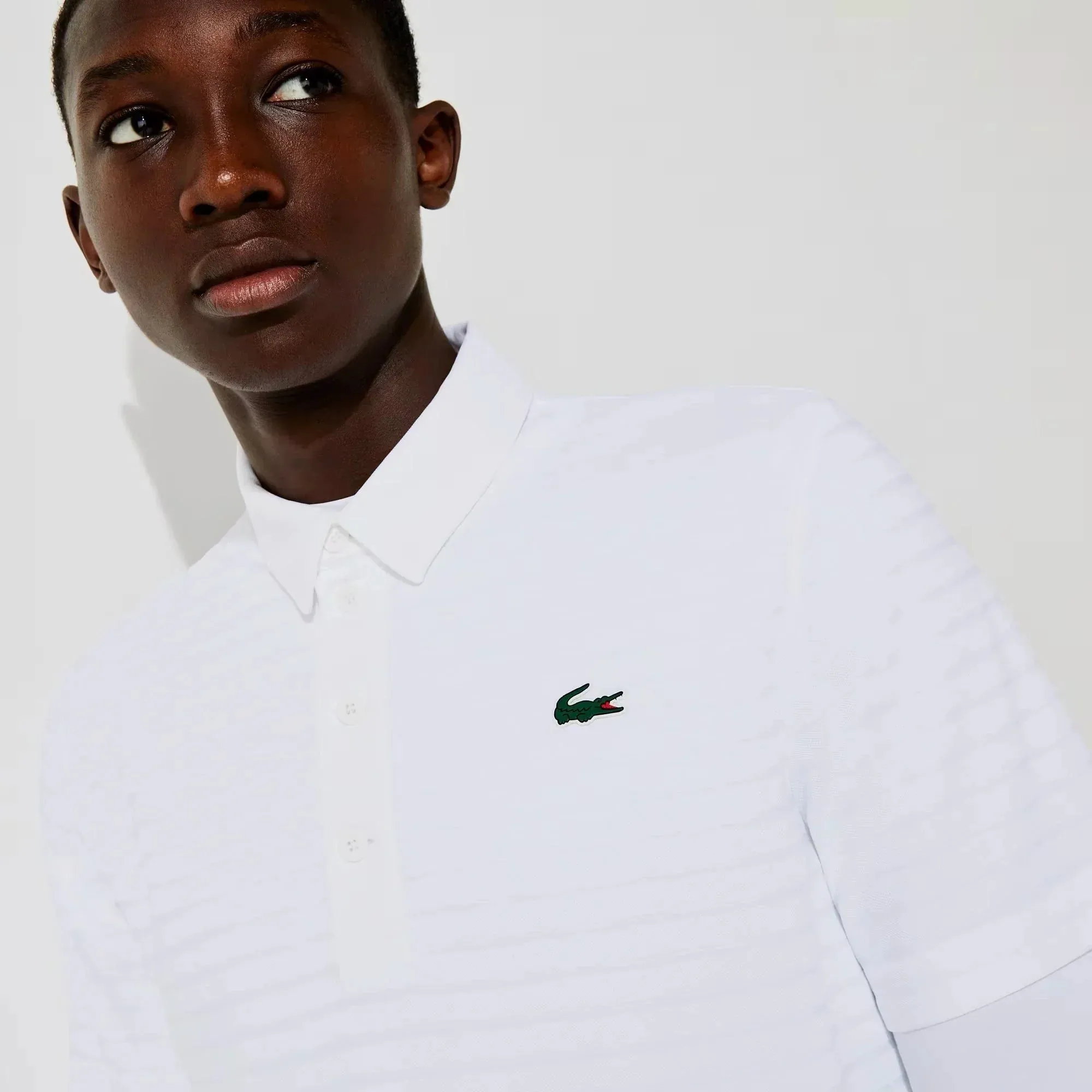 Lacoste SPORT Textured Breathable Golf Polo