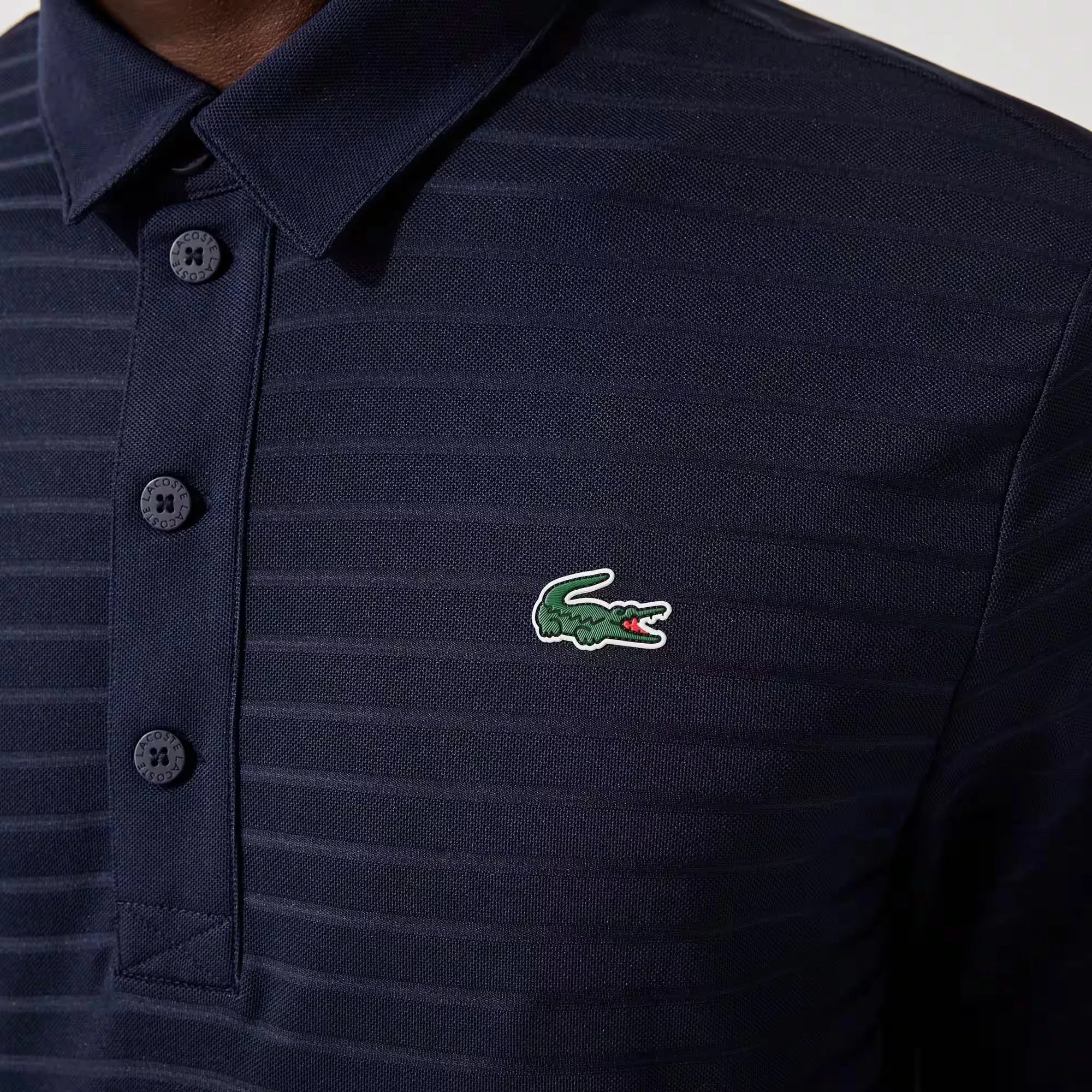 Lacoste SPORT Textured Breathable Golf Polo