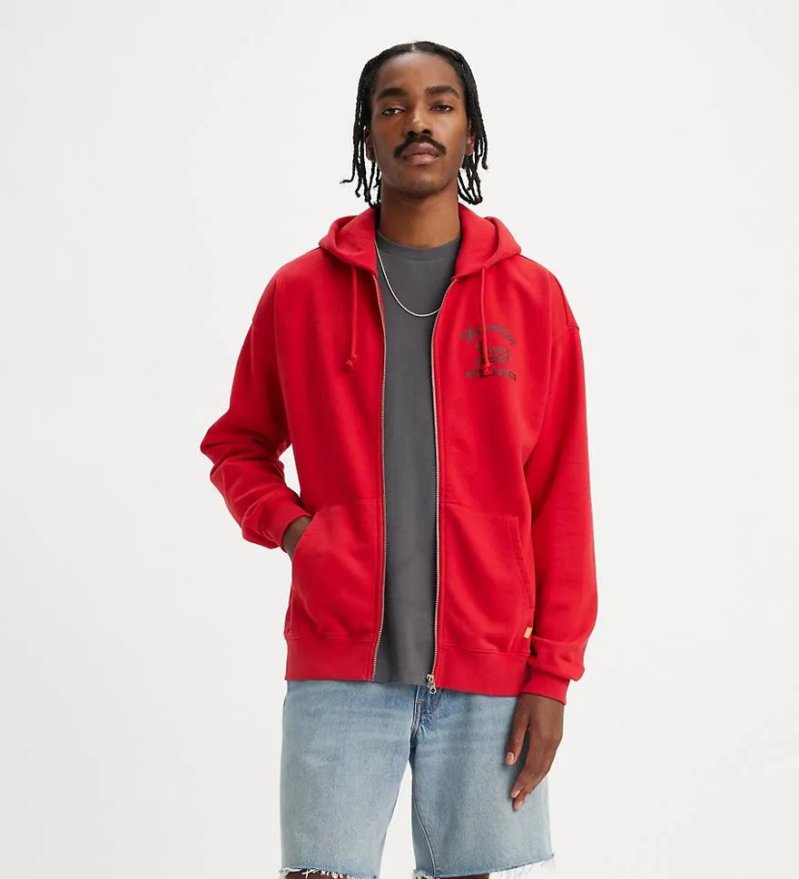 Levi's Gold Tab Zip-up Sweatshirt, red