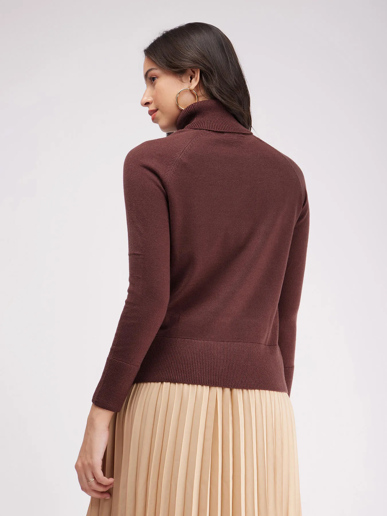 LivSoft Turtle Neck Sweater - Brown