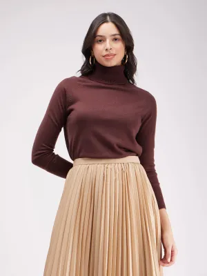 LivSoft Turtle Neck Sweater - Brown