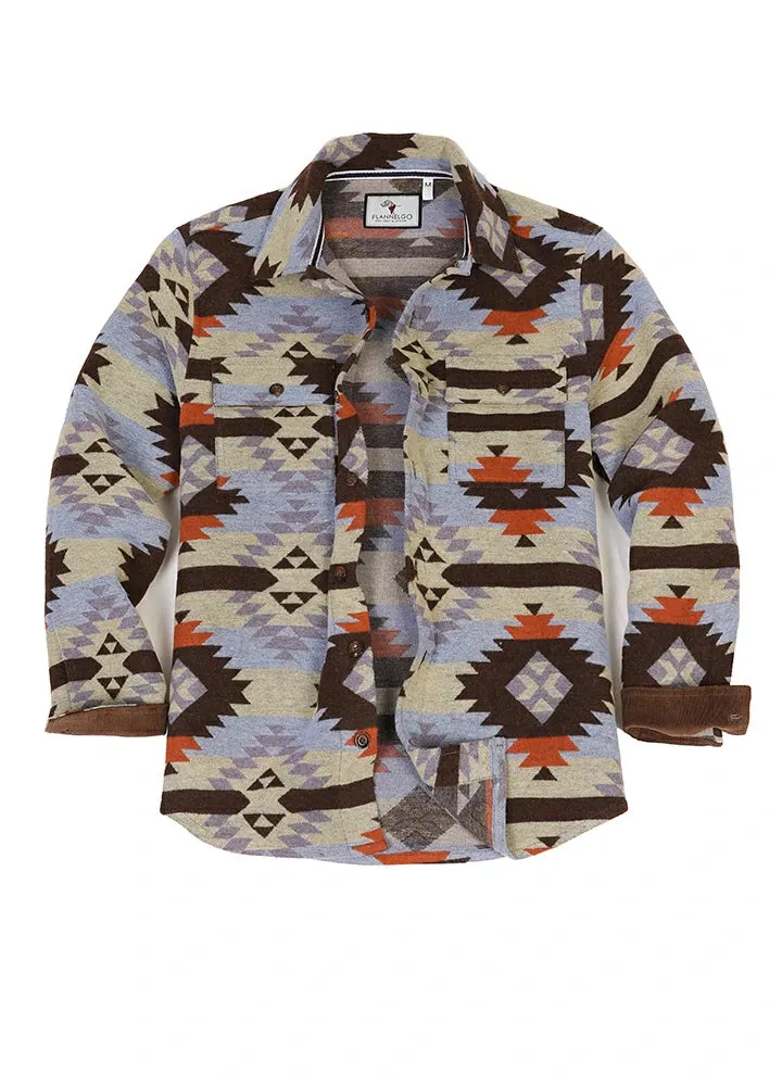 Men's Aztec Shirt Jacket, Wool Blend