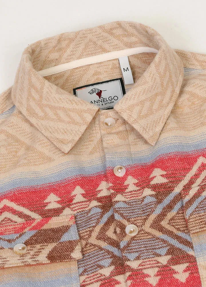 Men's Aztec Shirt Jacket, Wool Blend