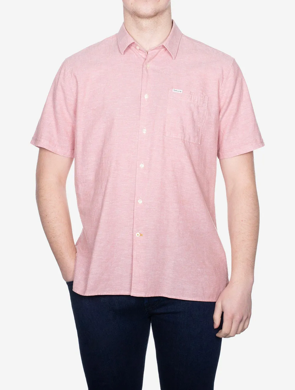 Nelson Short Sleeve Summer Shirt Pink Clay