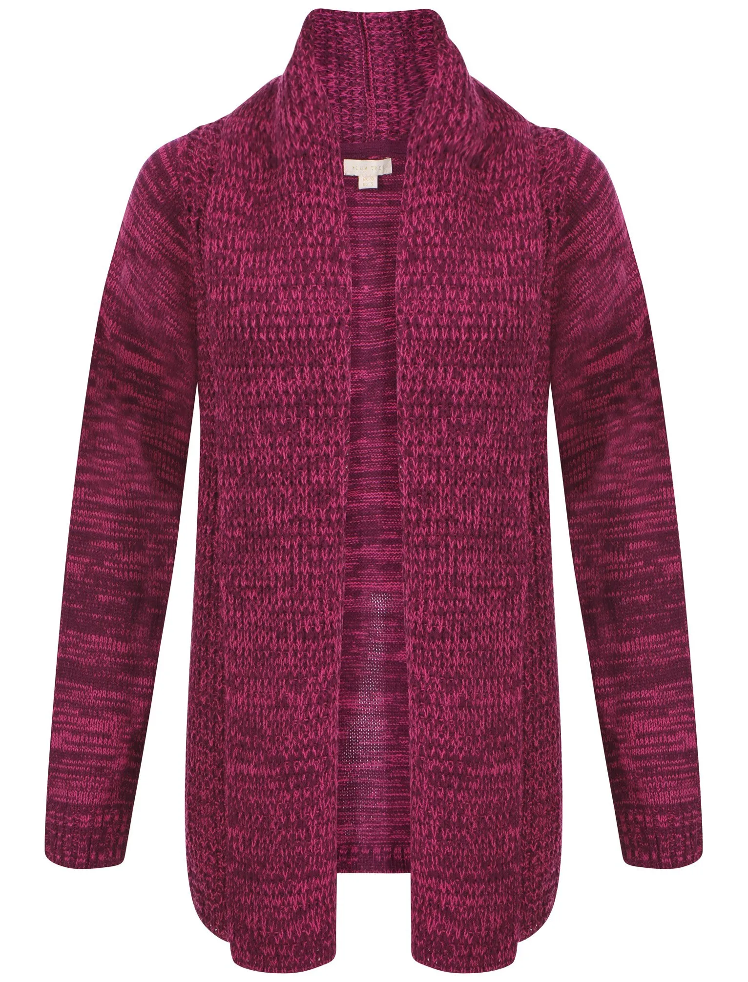 Plum Tree Oak Cardigan in Dark Purple and Raspberry Rose