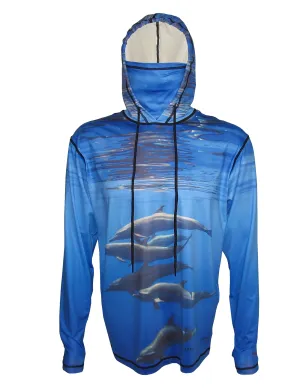 Porpoises Lightweight Ocean Graphic Hoodie