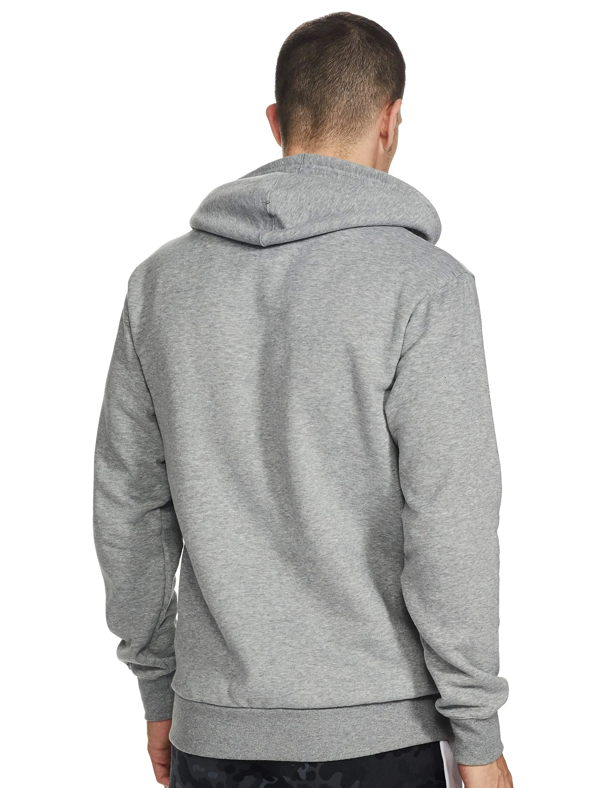 Puma Men's Poly Cotton Hooded Neck Sweatshirt (Gray Heather-Black Camo)