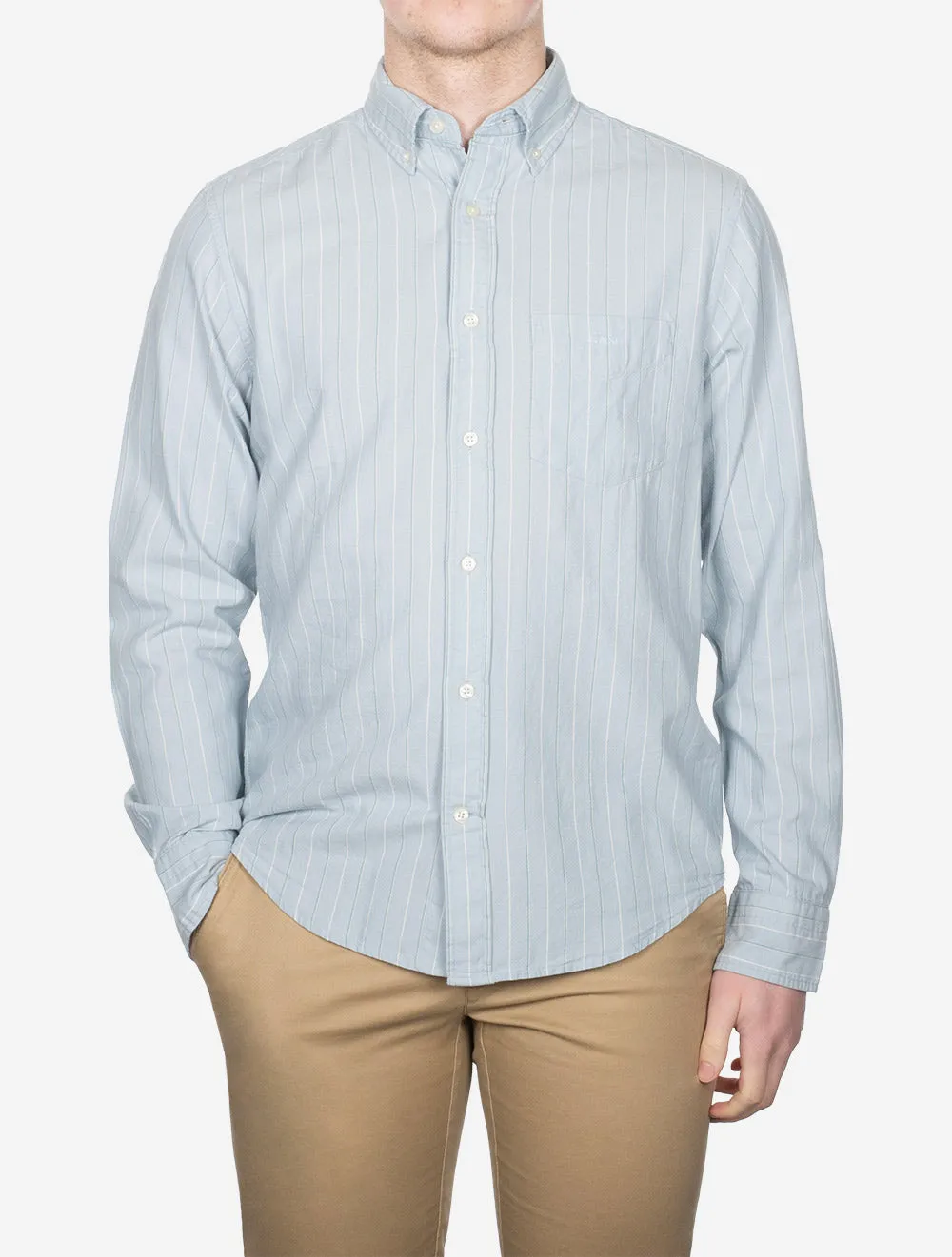 Regular Archive Oxford Stripe Shirt Dove Blue