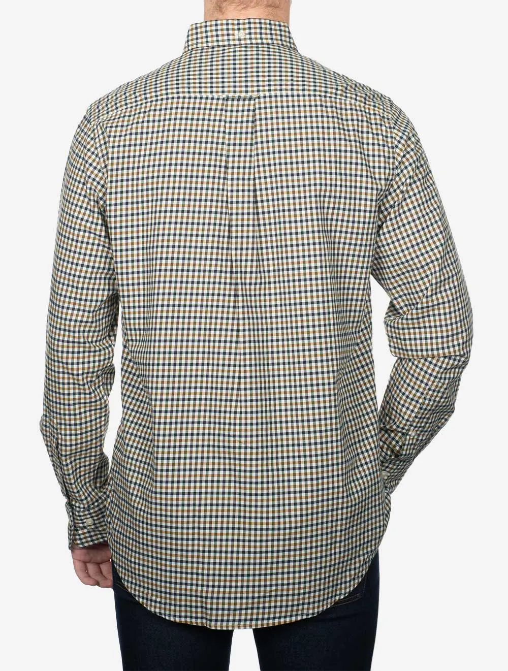 Regular Twill Micro Multi Check Shirt Eggshell