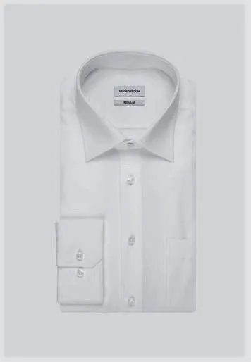 Seidensticker Single Cuff White Regular Fit Shirt