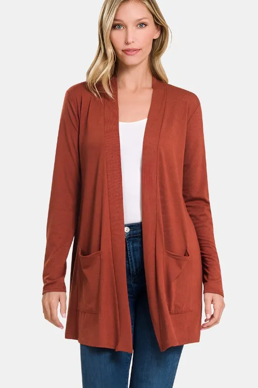 Slouchy Pocket Open Cardigan