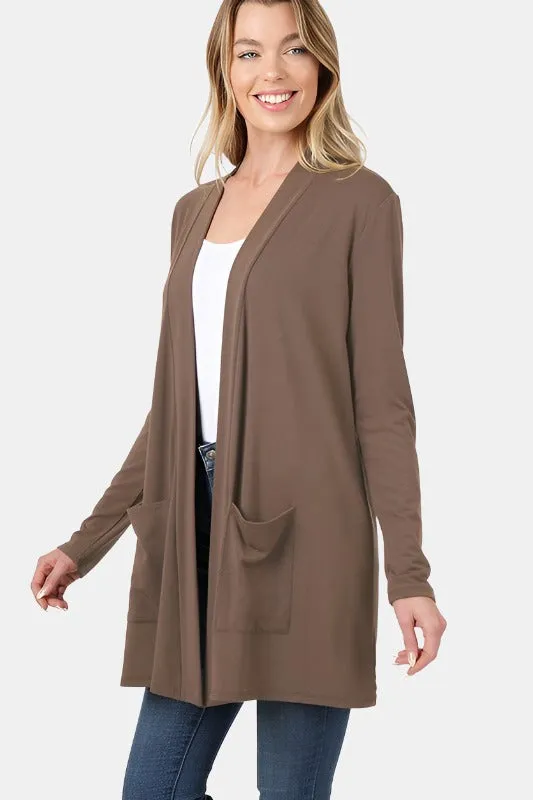 Slouchy Pocket Open Cardigan