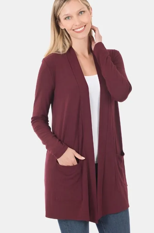 Slouchy Pocket Open Cardigan