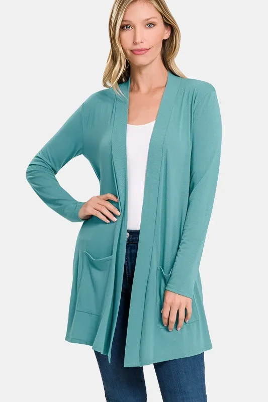 Slouchy Pocket Open Cardigan