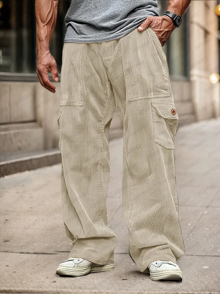 Soft Corduroy Cargo Pants