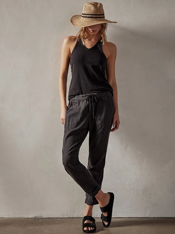 Soft Drape Utility Pant in Carbon Pigment