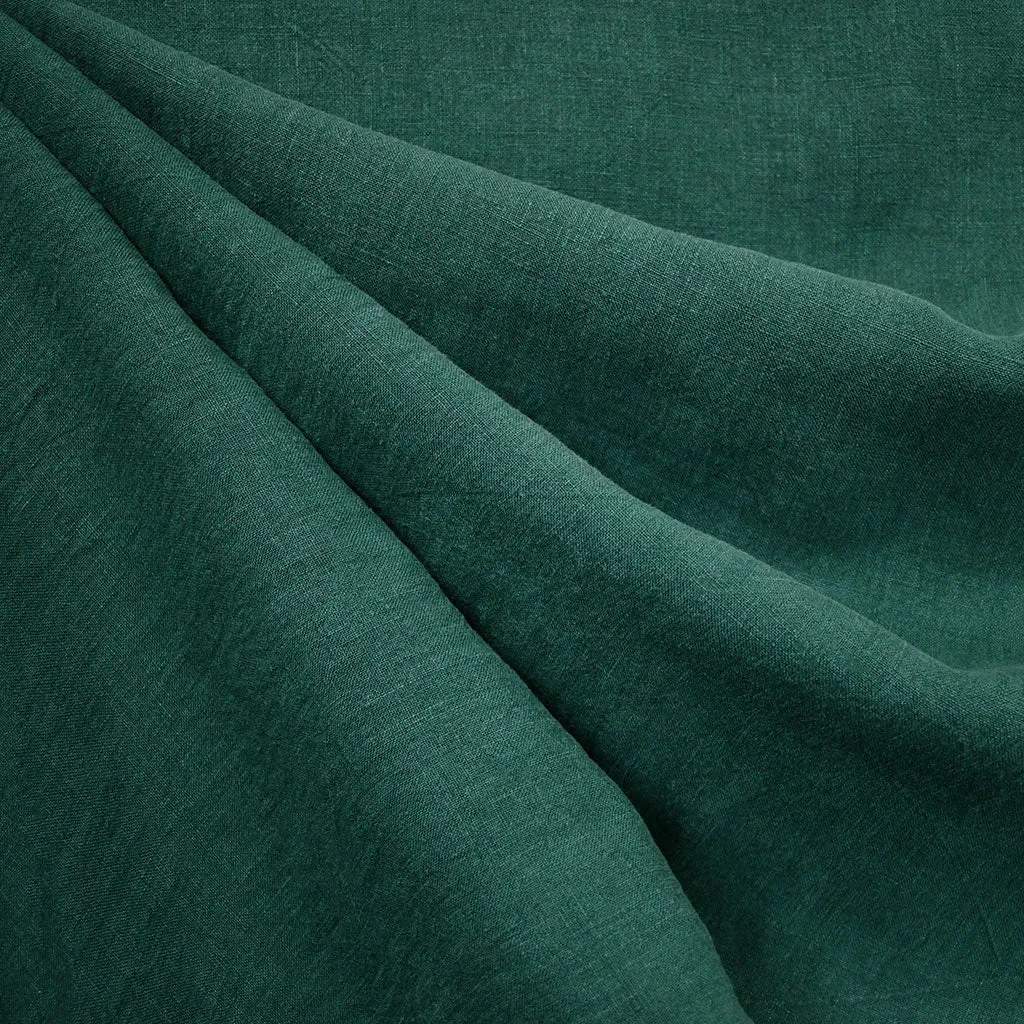 Soft Washed Linen Solid Emerald