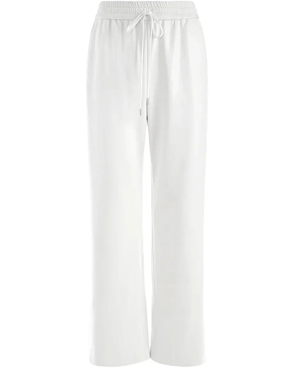 Soft White Faux Leather Benny Pant